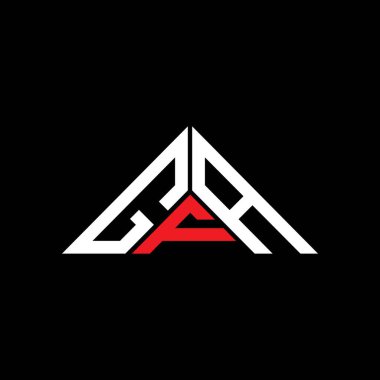 GFA harf logosu yaratıcı tasarım vektör grafik, GFA basit ve modern logo üçgen şeklinde.