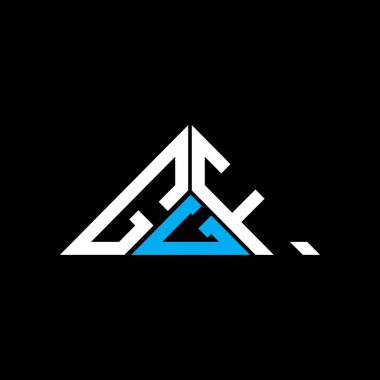 GGF harf logosu yaratıcı tasarım vektör grafik, basit ve modern logo üçgen şeklinde.