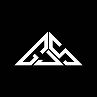 GJS harf logosu yaratıcı tasarım vektör grafik, GJS basit ve modern logo üçgen şeklinde.
