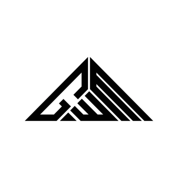 Gwm字母标志创意设计与矢量图形 Gwm简单现代的三角形标志 — 图库矢量图片
