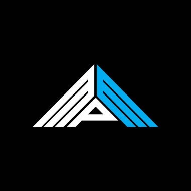 MPM harf logosu yaratıcı tasarımı vektör grafik, MPM basit ve modern logo üçgen şeklinde.