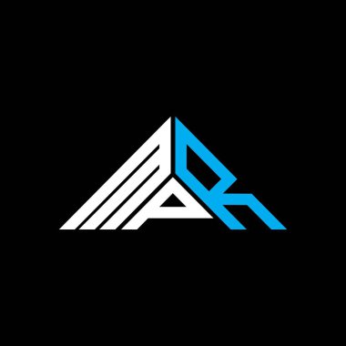 MPR harf logosu yaratıcı tasarımı vektör grafik, MPR basit ve modern logo üçgen şeklinde.