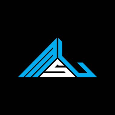 MSL harf logosu yaratıcı tasarımı vektör grafik, MSL basit ve modern logo üçgen şeklinde.