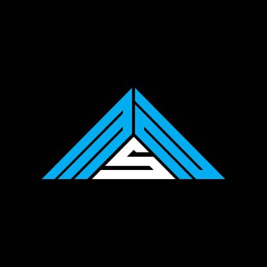 MSN harf logosu yaratıcı tasarımı vektör grafik, MSN basit ve modern logo üçgen şeklinde.