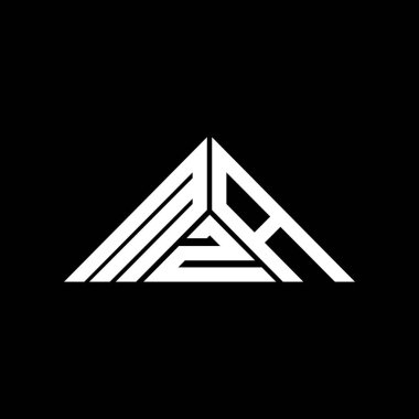 MZA harf logosu yaratıcı tasarımı vektör grafik, MZA basit ve modern logo üçgen şeklinde.