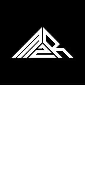 Logo Kreatif Logo Mzr Dengan Gambar Vektor Logo Mzr Sederhana - Stok Vektor