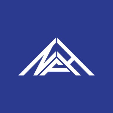 NFH harf logosu yaratıcı tasarım vektör grafik, NFH basit ve modern logo üçgen şeklinde.