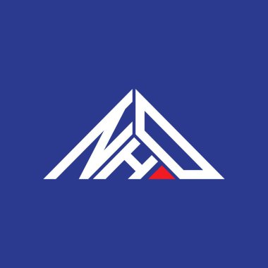 NHD harf logosu yaratıcı tasarım vektör grafik, NHD basit ve modern logo üçgen şeklinde.