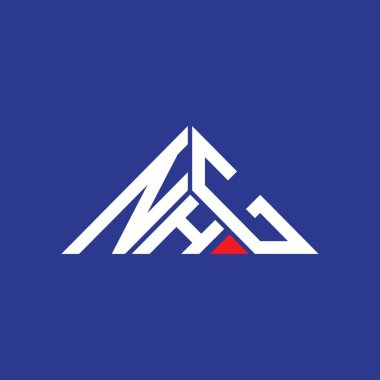NHG harf logosu yaratıcı tasarım vektör grafik, NHG basit ve modern logo üçgen şeklinde.