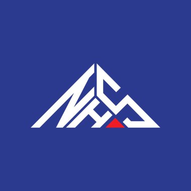 NHS harf logosu yaratıcı tasarım vektör grafik, NHS basit ve modern logo üçgen şeklinde.