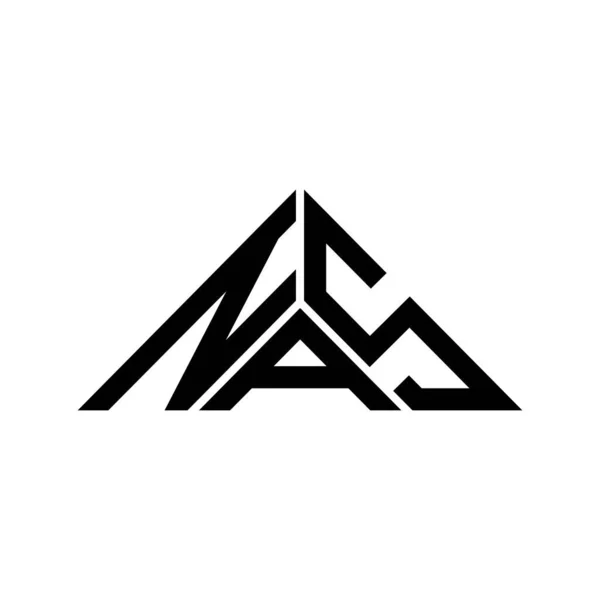 Logo Lettera Nas Design Creativo Con Grafica Vettoriale Logo Nas — Vettoriale Stock