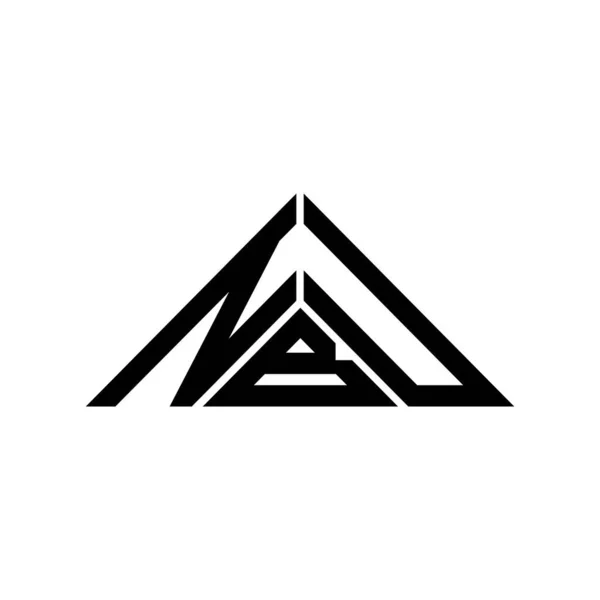Nbu字母标志创意设计与矢量图形 Nbu简单现代的三角形标志 — 图库矢量图片