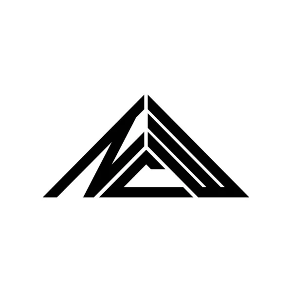 Ncw字母标志创意设计与矢量图形 Ncw简单现代三角形标志 — 图库矢量图片