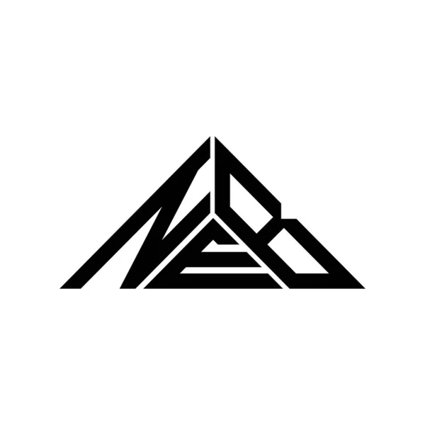 Neb字母标志创意设计与矢量图形 Neb简单现代的三角形标志 — 图库矢量图片