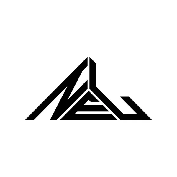 三角形の形でベクトルグラフィック NelシンプルかつモダンなロゴとNel文字のロゴの創造的なデザイン — ストックベクタ