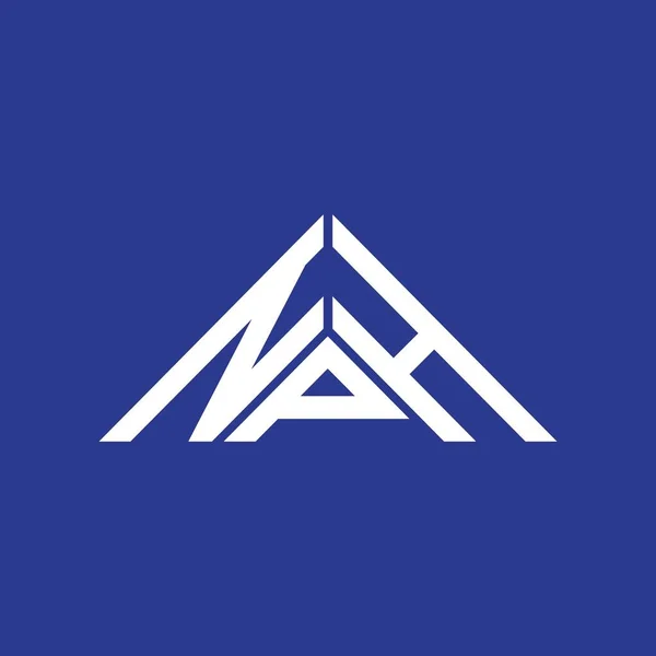 ベクトルグラフィック Nph三角形のシンプルでモダンなロゴとNphの手紙のロゴの創造的なデザイン — ストックベクタ