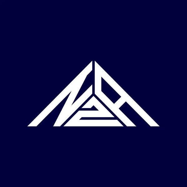三角形の形でベクトルグラフィック NzaシンプルかつモダンなロゴとNzaの手紙のロゴの創造的なデザイン — ストックベクタ