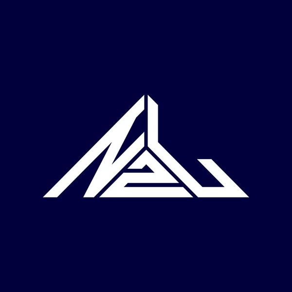 ベクトルグラフィック Nzl三角形のシンプルでモダンなロゴとNzlの手紙のロゴの創造的なデザイン — ストックベクタ