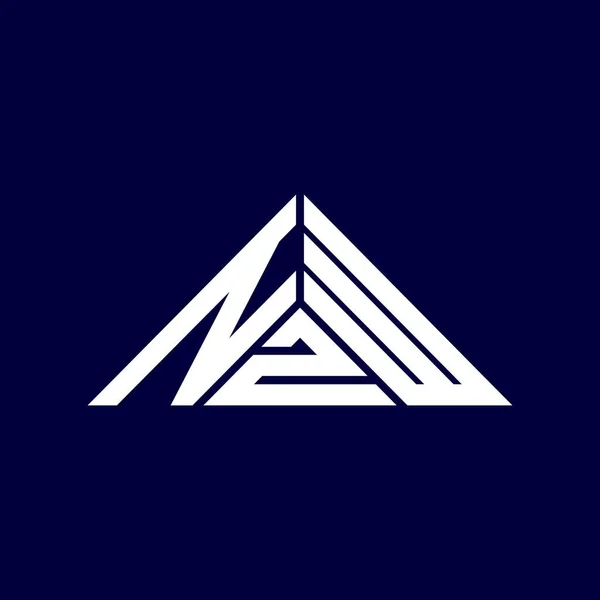 Logo Lettera Nzw Design Creativo Con Grafica Vettoriale Logo Semplice — Vettoriale Stock