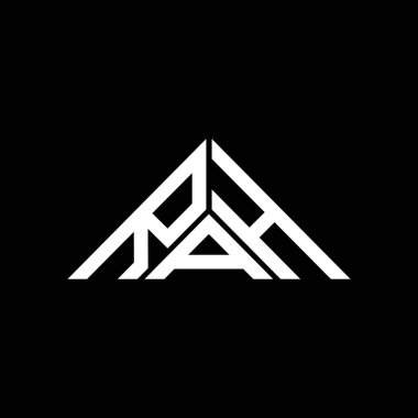 RAH harfli yaratıcı logo vektör grafik, RAH basit ve modern logo üçgen şeklinde.