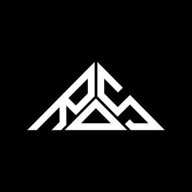 RDS harf logosu yaratıcı tasarımı vektör grafik, RDS basit ve modern logo üçgen şeklinde.