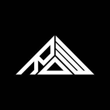 RDW harf logosu yaratıcı tasarım vektör grafik, RDW basit ve modern logo üçgen şeklinde.