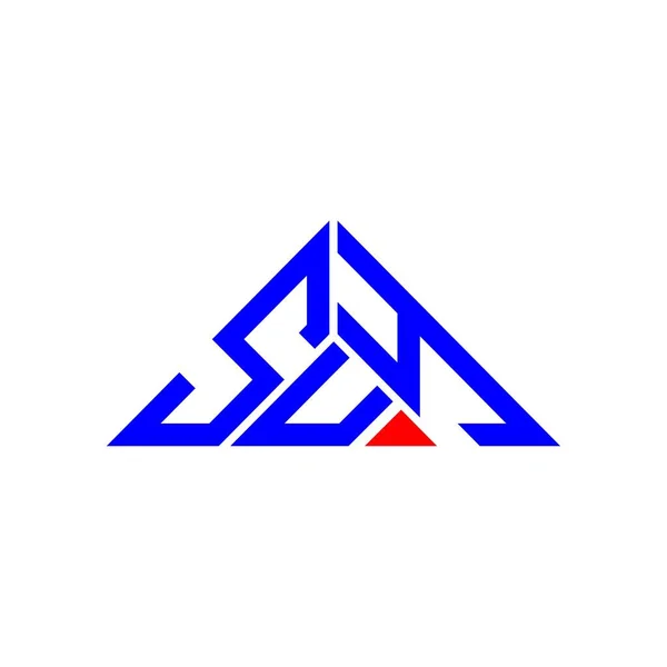 带有矢量图形的Suy字母标识创意设计 三角形的Suy简单现代标识 — 图库矢量图片