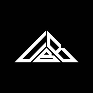 UBB harf logosu yaratıcı tasarım vektör grafik, UBB basit ve modern logo üçgen şeklinde.