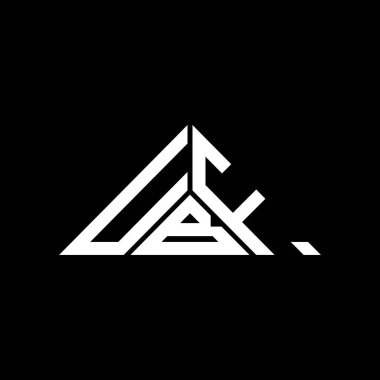 UBF harf logosu yaratıcı tasarım vektör grafik, UBF basit ve modern logo üçgen şeklinde.