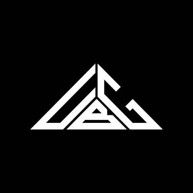 UBG harf logosu yaratıcı tasarım vektör grafik, UBG basit ve modern logo üçgen şeklinde.