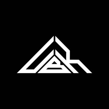UBK harf logosu yaratıcı tasarım vektör grafik, UBK basit ve modern logo üçgen şeklinde.