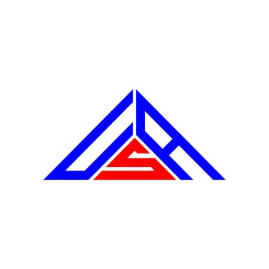ABD harfi yaratıcı logosu vektör grafik, ABD basit ve modern logosu üçgen şeklinde.