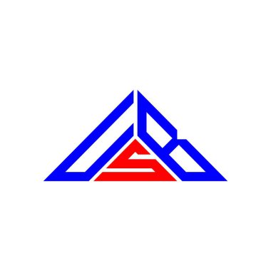 USB harfli yaratıcı logo vektör grafik, USB basit ve modern logo üçgen şeklinde.