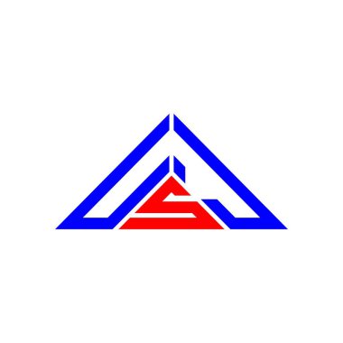 USJ harfli yaratıcı logo vektör grafik, USJ basit ve modern logo üçgen şeklinde.