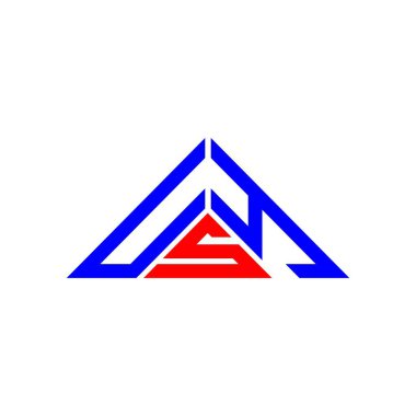 USY harf logosu yaratıcı tasarımı vektör grafik, USY basit ve modern logo üçgen şeklinde.