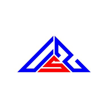 USZ harf logosu yaratıcı tasarımı vektör grafik, USZ basit ve modern logo üçgen şeklinde.