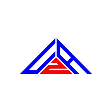 UZA harf logosu yaratıcı tasarım vektör grafik, UZA basit ve modern logo üçgen şeklinde.