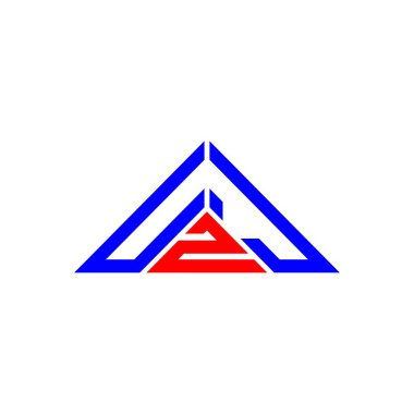 UZJ harfi yaratıcı logosu vektör grafiği, UZJ basit ve modern logosu üçgen şeklinde.