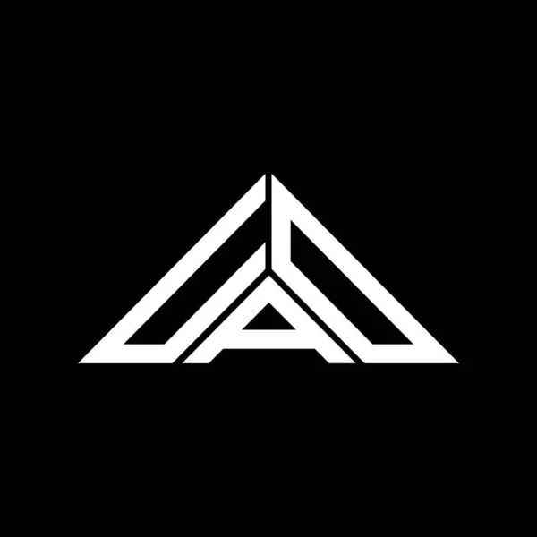 ベクトルグラフィックとUadの文字のロゴの創造的なデザイン 三角形の形でUadシンプルでモダンなロゴ — ストックベクタ