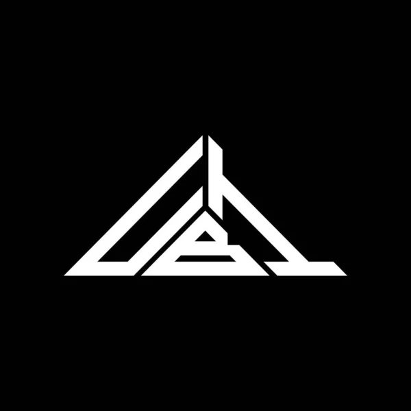 Ubi Harf Logosu Yaratıcı Tasarım Vektör Grafik Ubi Basit Modern — Stok Vektör