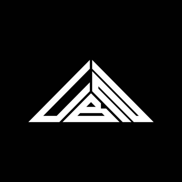 带有矢量图形的Ubn字母标识创意设计 三角形的Ubn简单现代标识 — 图库矢量图片