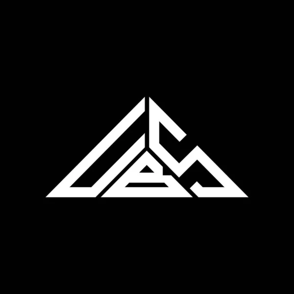 Ubs文字のロゴベクトルグラフィックと創造的なデザイン Ubs三角形の形でシンプルでモダンなロゴ — ストックベクタ