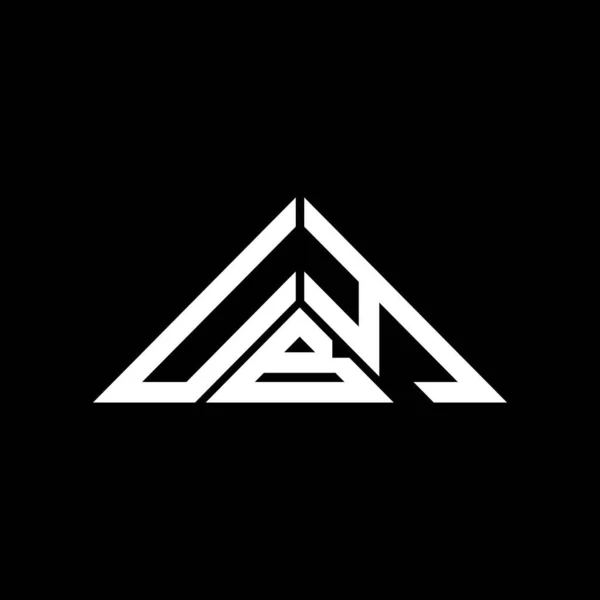ベクトルグラフィックとUbyの文字のロゴの創造的なデザイン 三角形の形でUbyシンプルかつモダンなロゴ — ストックベクタ