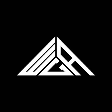 WGA harf logosu yaratıcı tasarım vektör grafik, WGA basit ve modern logo üçgen şeklinde.