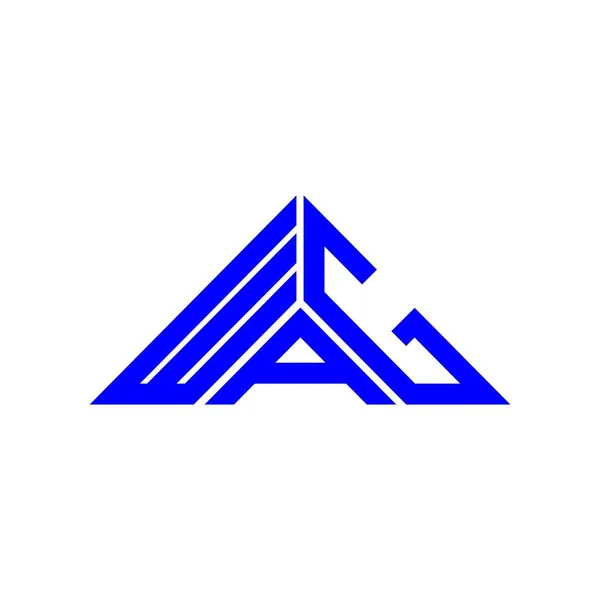 Wag Carta Logotipo Design Criativo Com Gráfico Vetorial Wag Logotipo — Vetor de Stock