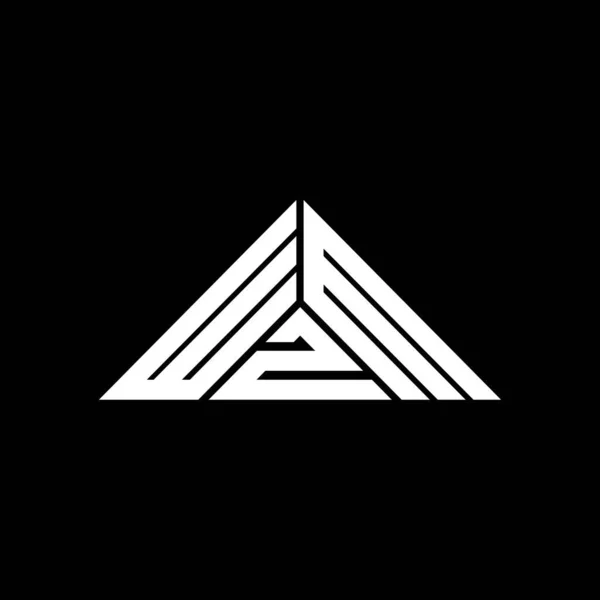 Wzm字母标志创意设计与矢量图形 Wzm简单现代的三角形标志 — 图库矢量图片