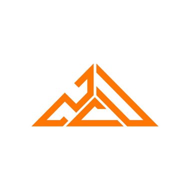 ZCU harf logosu yaratıcı tasarımı vektör grafik, ZCU basit ve modern logo üçgen şeklinde.