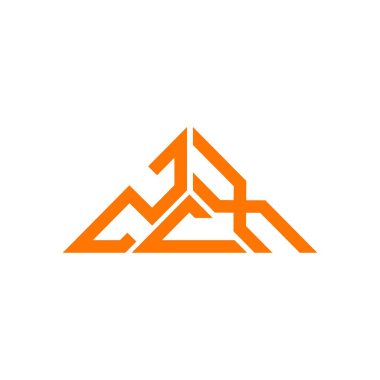 ZCX harf logosu yaratıcı tasarımı vektör grafik, ZCX basit ve modern logo üçgen şeklinde.