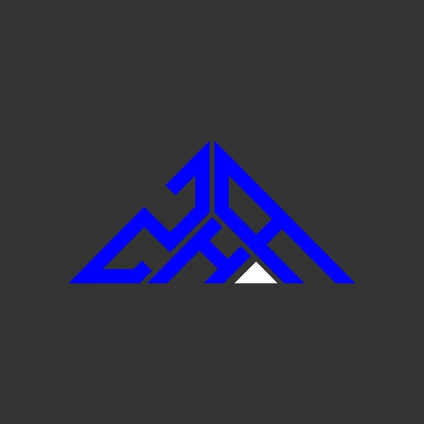 Zha字母标志创意设计与矢量图形 Zha简单现代的三角形标志 — 图库矢量图片