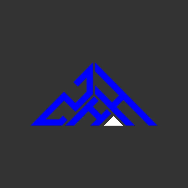 Zhh字母标志创意设计与矢量图形 Zhh简单现代的三角形标志 — 图库矢量图片